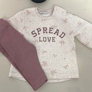 Spread Love Floral Sweatshirt and Leggings Set 3-6 Months